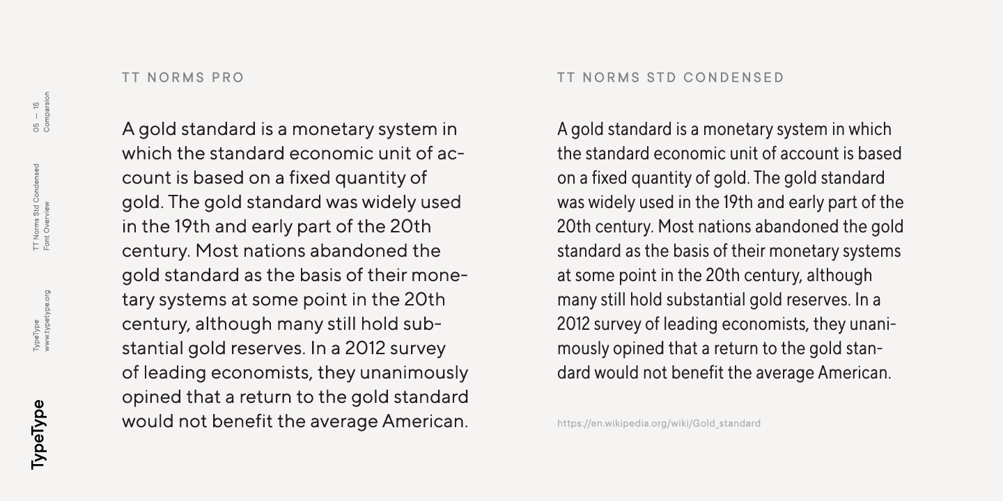 Ejemplo de fuente TT Norms Std Condensed Bold Italic